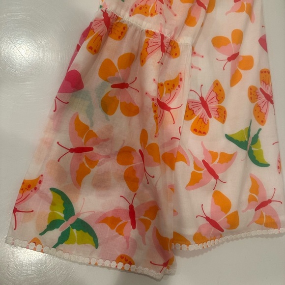 Lilly Pulitzer Women's Butterfly Blouse Flare Sleeves Crochet Trim Fairy Sz S - Picture 11 of 12